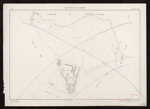 Section AC. Feuille refaite pour 1955. Plan annulé.