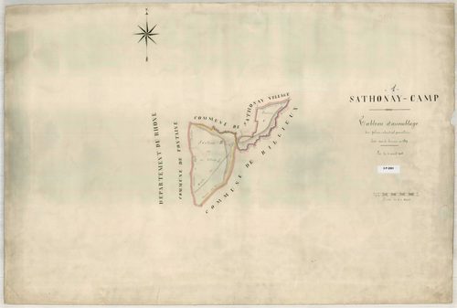 Tableau d'assemblage : copie modifiée du plan napoléonien.