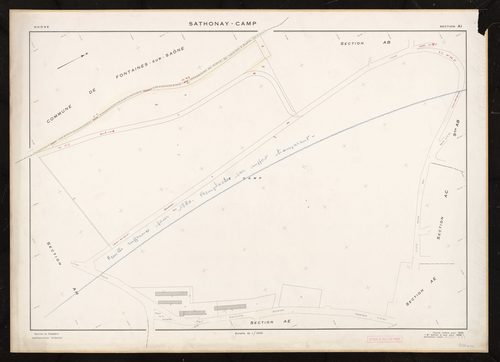 Section AI. Cadastre révisé pour 1955. 2e édition à jour pour 1968. Feuille supprimée pour 1980.
