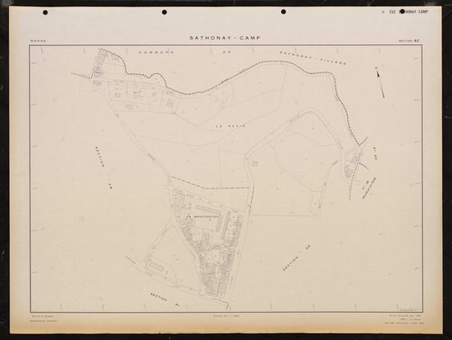 Section AC. Cadastre renouvelé pour 1955. 3e édition à jour pour 1980.