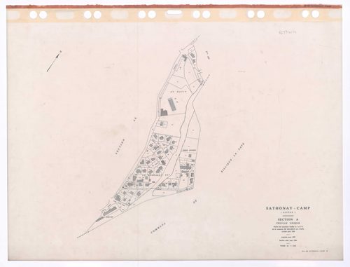 Section A feuille unique (parties des anciennes feuilles A1 et C2 de la commune de Rillieux-la-Pape révisées pour 1938 et acquises pour 1983). Section créée pour 1984.