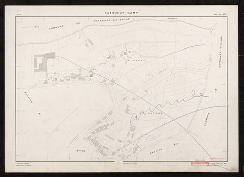 Section AB. Feuille refaite pour 1955. Plan annulé.