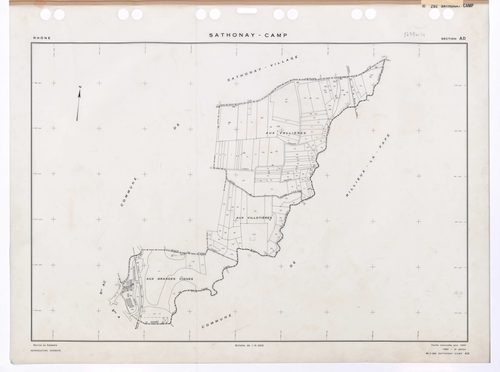 Section AD. Feuille renouvelée pour 1955. 3e édition à jour pour 1980.