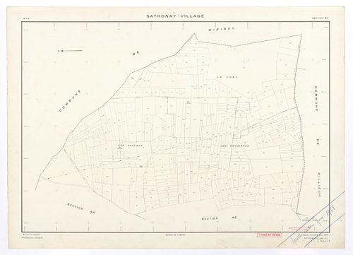 Section AI. Feuille renouvelé pour 1957. Feuille rééditée pour 1968.