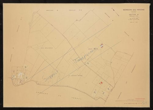 Section B 5e feuille (partie de l'ancienne feuille unique). Plan révisé pour 1935. 2e édition à jour pour 1980.