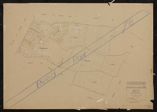 Section B 2e feuille (partie de l'ancienne feuille unique). Plan révisé pour 1935. Réédition pour 1978.
