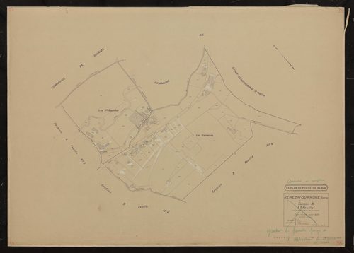 Section B 3e feuille (partie de l'ancienne feuille unique). Plan révisé pour 1935.