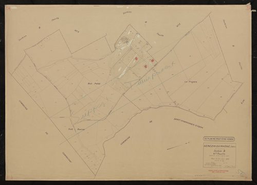 Section B 4e feuille (partie de l'ancienne feuille unique). Plan révisé pour 1935.