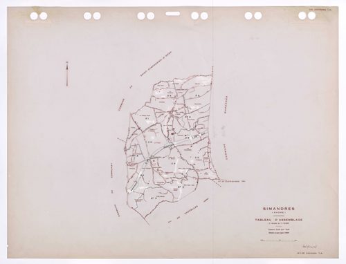 Tableau d'assemblage (TA). Cadastre révisé pour 1935. Edition à jour pour 1985.