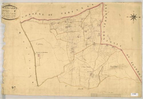 Section C dite de Saint-Jean-d'Arché, feuille n°1.