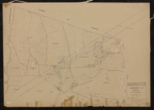 Section B feuille unique. Plan révisé pour 1935. Calque cliché de reproduction mis à jour pour 1968. Réédition 1980.