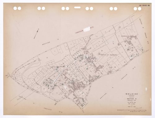 Section B 3e feuille. Plan révisé pour 1935. 3e édition à jour pour 1962. Plan remanié pour 1989.