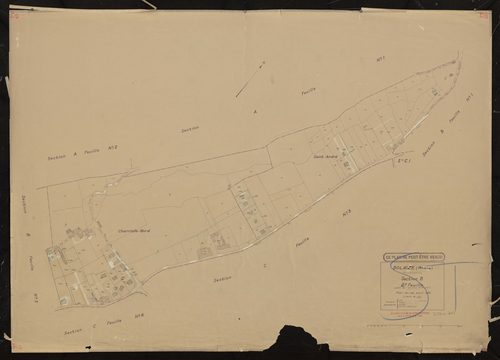 Section B 2e feuille (partie de l'ancienne 2e feuille). Plan révisé pour 1935.