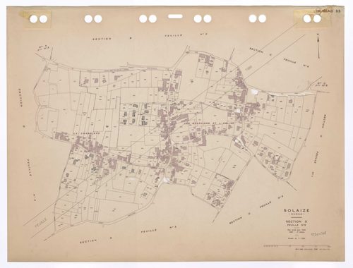 Section D 5e feuille (partie de l'ancienne feuille unique). Plan révisé pour 1935. 2e édition à jour pour 1980. Feuille remaniée pour 1989.