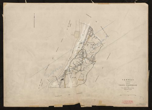 Tableau d'assemblage (TA). Plan cadastral révisé pour 1952.
