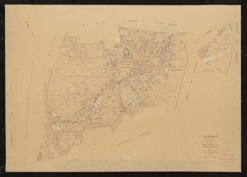 Section C feuille n°2. Plan cadastral révisé pour 1952. 3e édition à jour pour 1980.