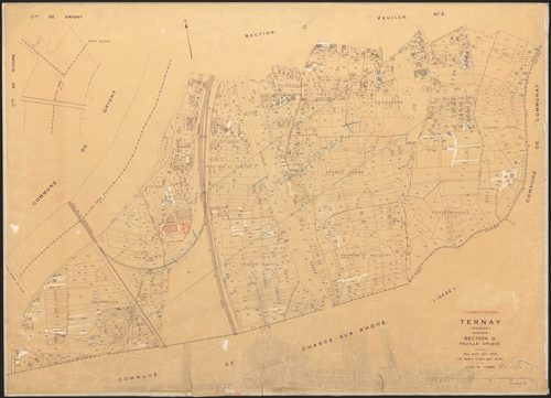 Section D feuille unique. Plan cadastral révisé pour 1952. 2e édition à jour pour 1976.