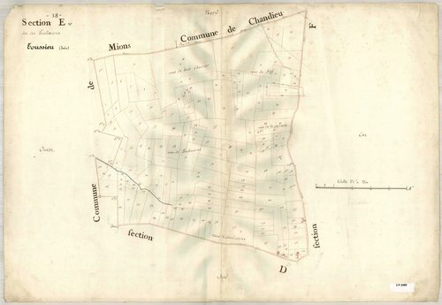 Section A dite de la Chavalière et section B dite de Charret et Verchères, feuille unique.