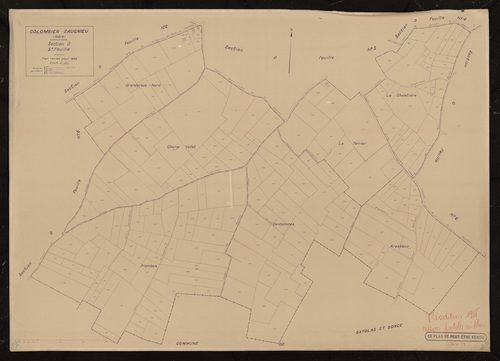 Section D feuille n°5. Plan révisé pour 1936. Réédité pour 1968.