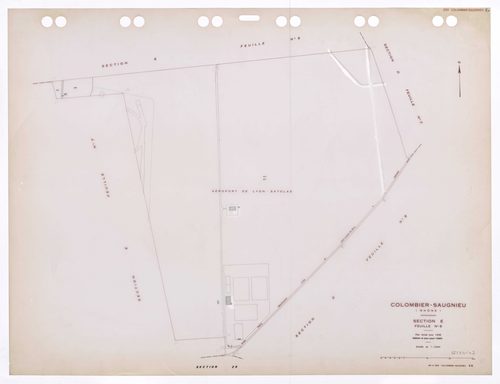 Section E feuille n°6. Plan révisé pour 1936. Edition à jour pour 1985.