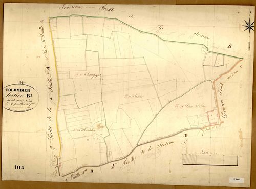 Section B dite de la Serve et du Lac, feuille n°4.