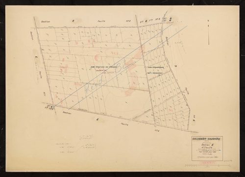Section E feuille n°4 (ancienne section K 4e feuille de la commune de Saint-Bonnet-de-Mure acquise pour 1972). Plan révisé pour 1936. 2e édition à jour pour 1968. Réédité pour 1982.