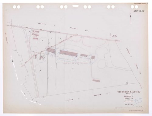 Section E feuille n°5. Plan révisé pour 1936. Edition à jour pour 1985. Feuille révisée et redessinée.