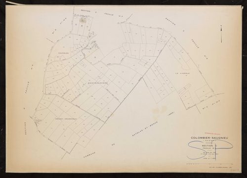 Section C feuille n°6. Plan révisé pour 1936. 3e édition à jour pour 1982.