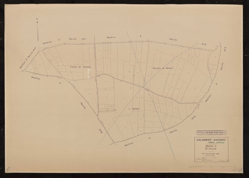 Section C feuille n°5. Plan révisé pour 1936.