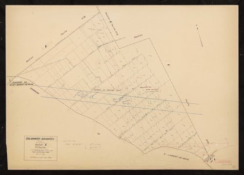 Section E feuille n°7 (ancienne section K 7e feuille de la commune de Saint-Bonnet-de-Mure acquise pour 1972). Plan révisé pour 1936. 2e édition à jour pour 1968. Réédité pour 1982.