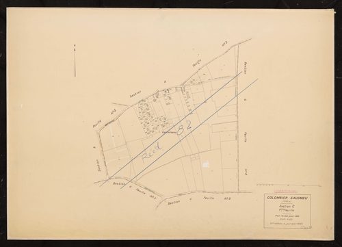 Section C feuille n°1. Plan révisé pour 1936. 2e édition à jour pour 1972. Réédité pour 1982.