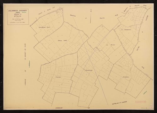Section D feuille n°5. Plan révisé pour 1936. 2e édition à jour pour 1968.