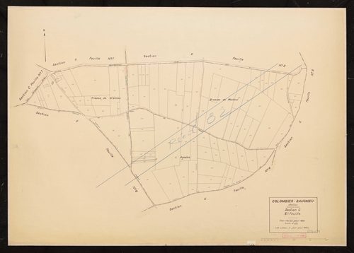 Section C feuille n°5. Plan révisé pour 1936. 2e édition à jour pour 1972. Réédité pour 1982.