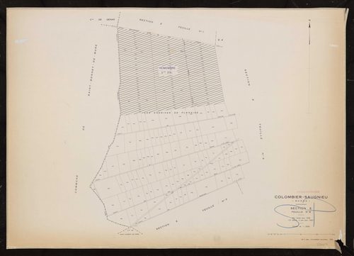 Section E feuille n°8. Plan révisé pour 1936. 3e édition à jour pour 1982.