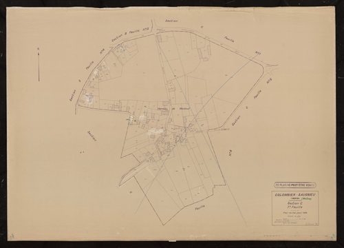 Section C feuille n°7. Plan révisé pour 1936.
