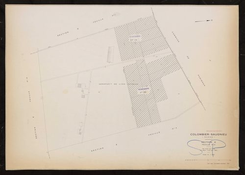 Section E feuille n°2. Plan révisé pour 1936. 3e édition à jour pour 1982.