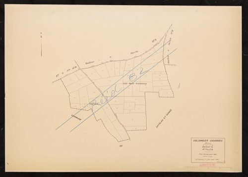 Section C feuille n°4. Plan révisé pour 1936. 2e édition à jour pour 1972. Réédité pour 1982.