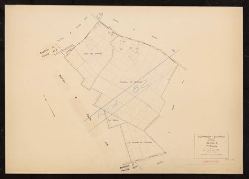 Section D feuille n°1. Plan révisé pour 1936. 3e édition à jour pour 1972. Réédité pour 1982.