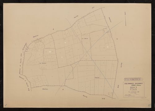 Section B feuille n°4 (ancienne 3e feuille). Plan révisé pour 1936.