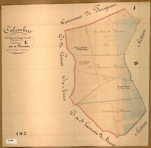 Tableau d'assemblage de la Section E.