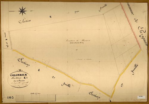 Section E dite de Planaise, feuille n°3.