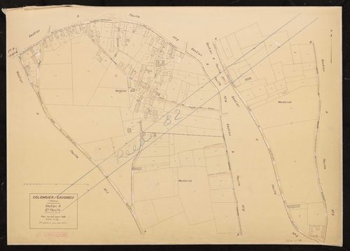 Section A feuille n°3 (ancienne 4e feuille). Plan révisé pour 1936. 2e édition à jour pour 1972. Réédité pour 1982.