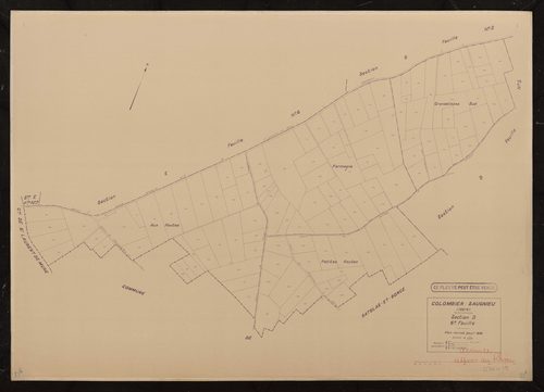 Section D feuille n°6. Plan révisé pour 1936. Plan annulé : cession au Rhône.