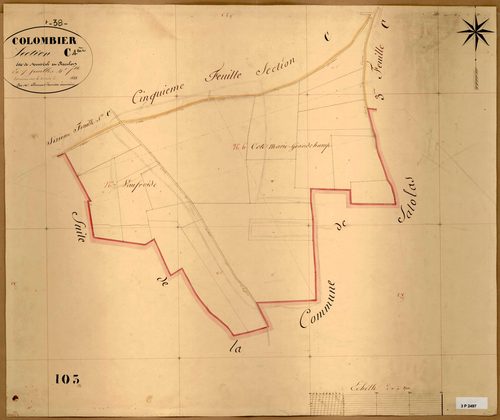 Section C dite de la Mont-Cul et Reculon, feuille n°4.
