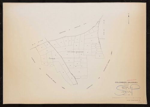 Section C feuille n°4. Plan révisé pour 1936. 3e édition à jour pour 1982.