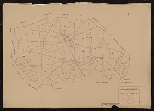 Tableau d'assemblage (TA). Plan révisé pour 1936. Réédité pour 1968.