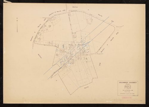 Section C feuille n°7. Plan révisé pour 1936. 2e édition à jour pour 1972. Réédité pour 1982.