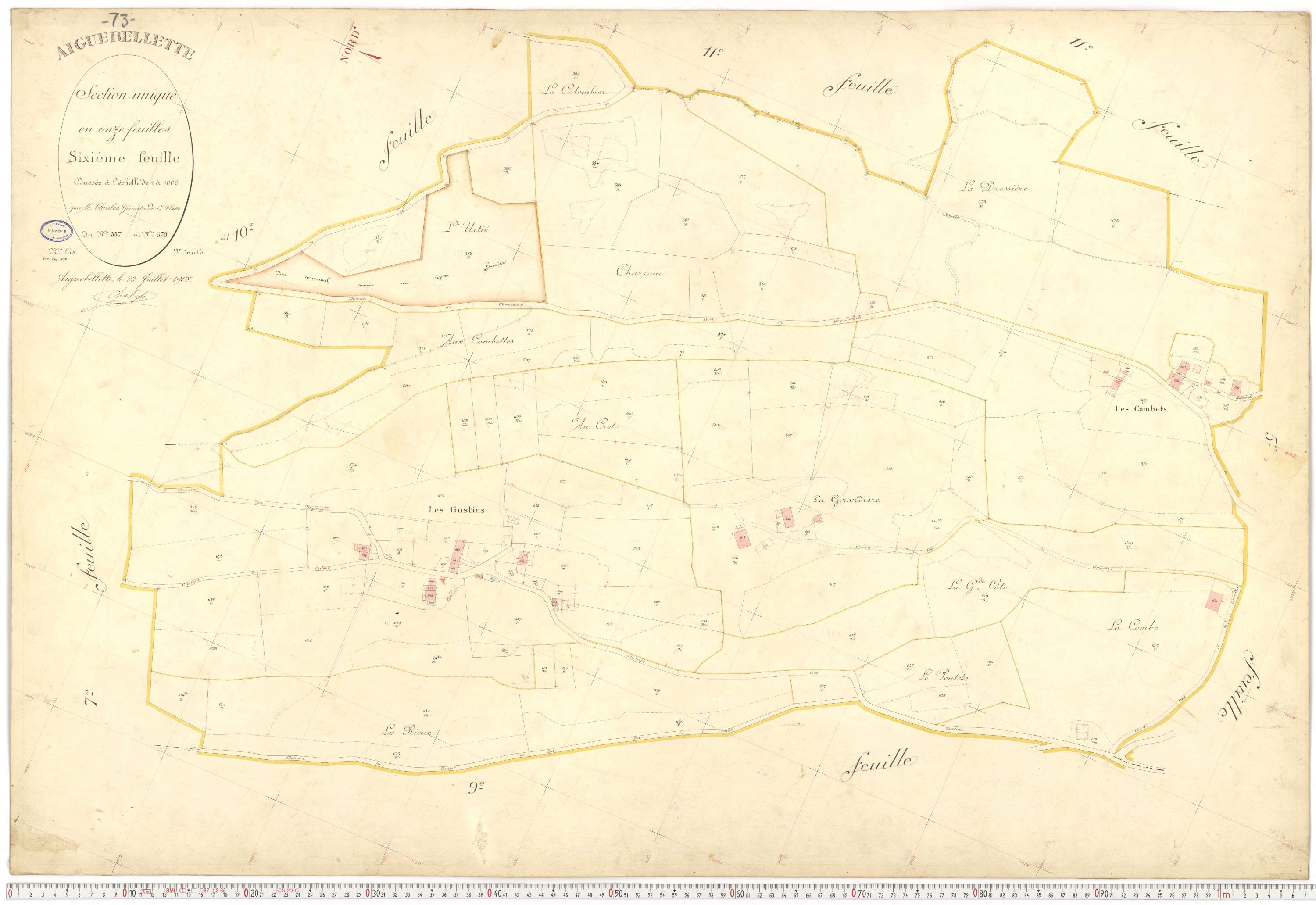 Aiguebelette-le-Lac - Cadastre français (1910).