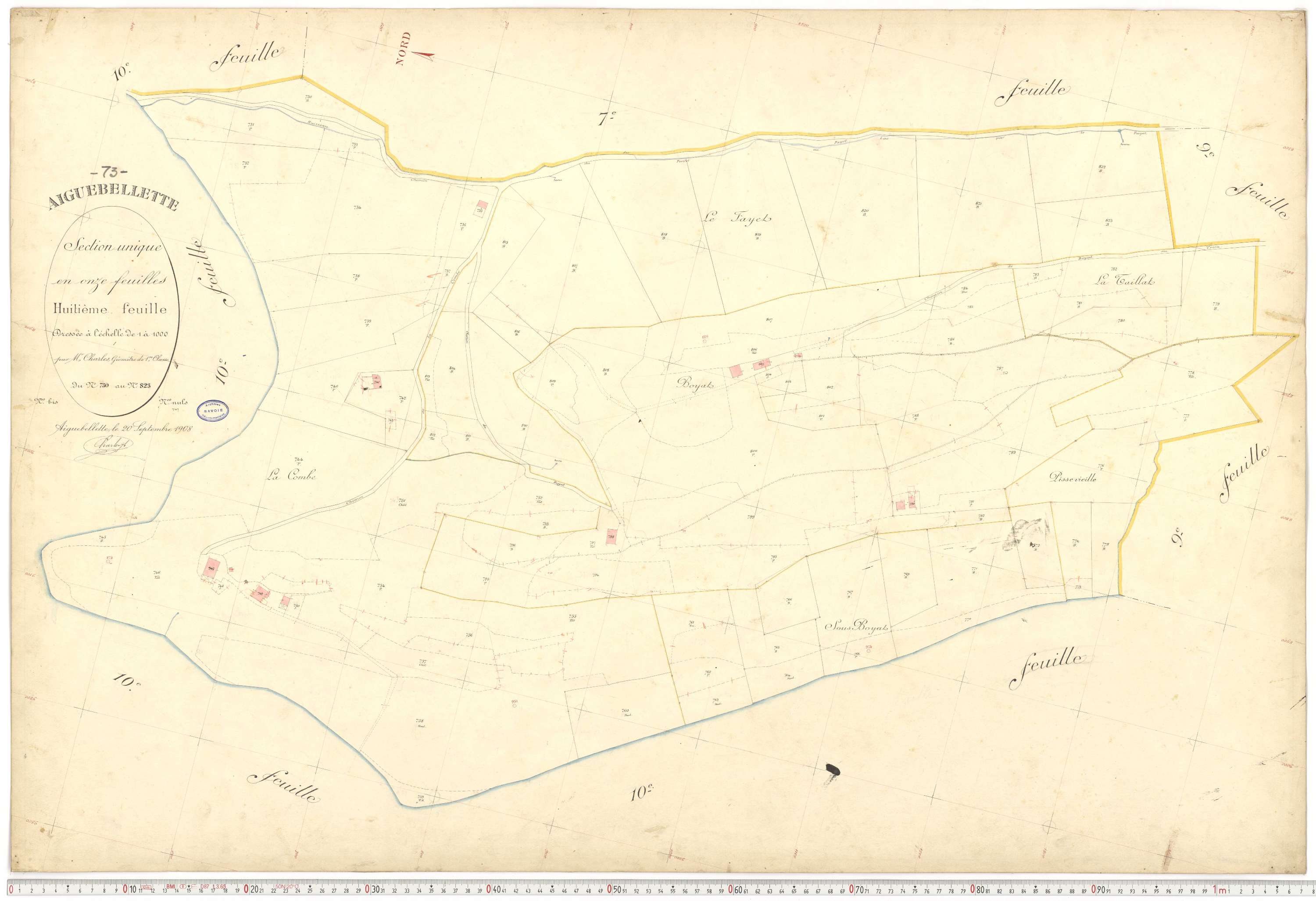 Aiguebelette-le-Lac - Cadastre français (1910).