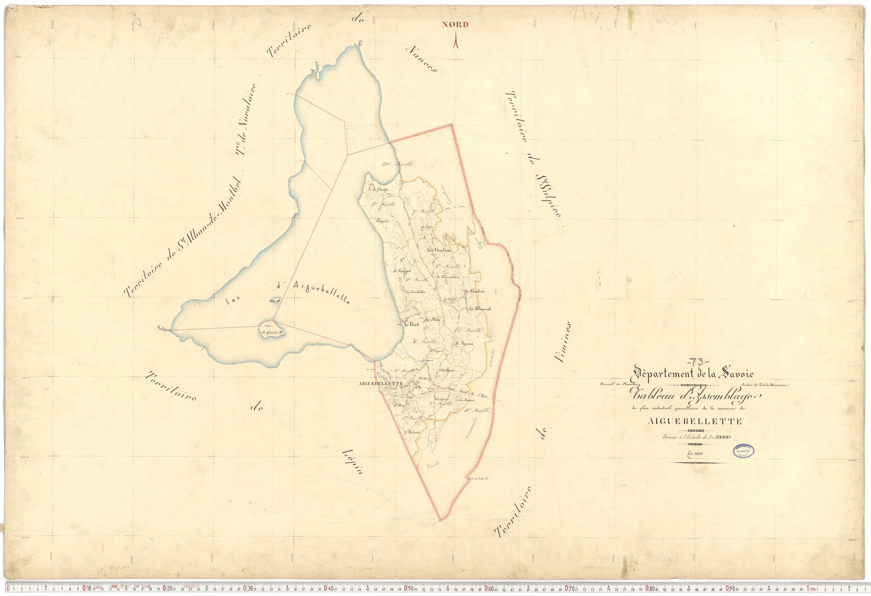 Aiguebelette-le-Lac - Cadastre français (1910).